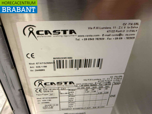 Casta en acier inoxydable Plaque à pâtisserie lisse et striée 80 cm PROPAAN Horeca – Image 5