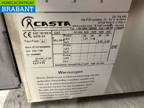 Casta en acier inoxydable Plaque à pâtisserie lisse et striée 80 cm PROPAAN Horeca – Image 6