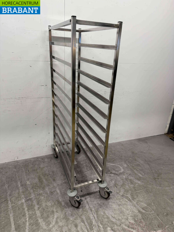 Chariot à plateaux en acier inoxydable 12 x 1/1 gastronorm/GN Catering – Image 2