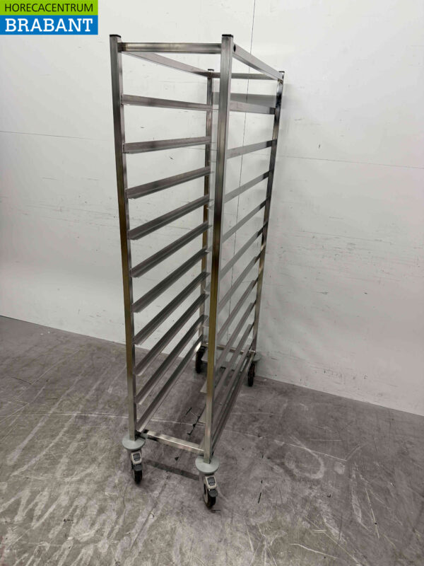 Chariot à plateaux en acier inoxydable 12 x 1/1 gastronorm/GN Catering – Image 3