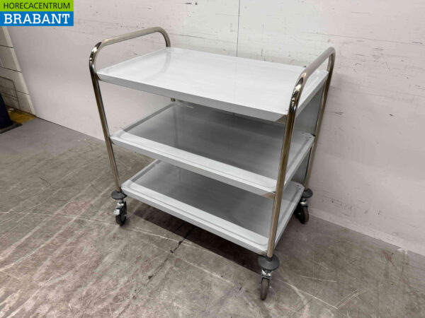 Chariot de service Saro en acier inoxydable 86 cm Restauration – Image 3
