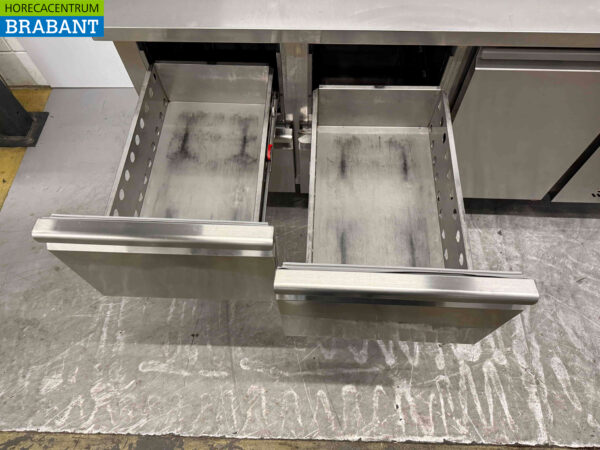 Etabli réfrigéré Ecofrost en acier inoxydable 4 tiroirs et 1 porte 179,5 230V Horeca – Image 5