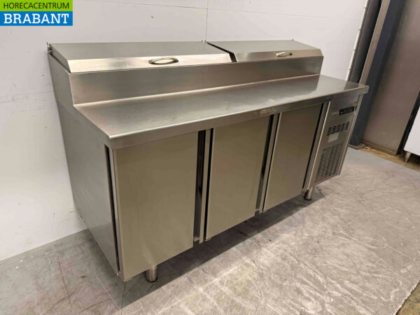 Saladette de comptoir réfrigérée Coreco en acier inoxydable 179,5 cm 230V Horeca – Image 3