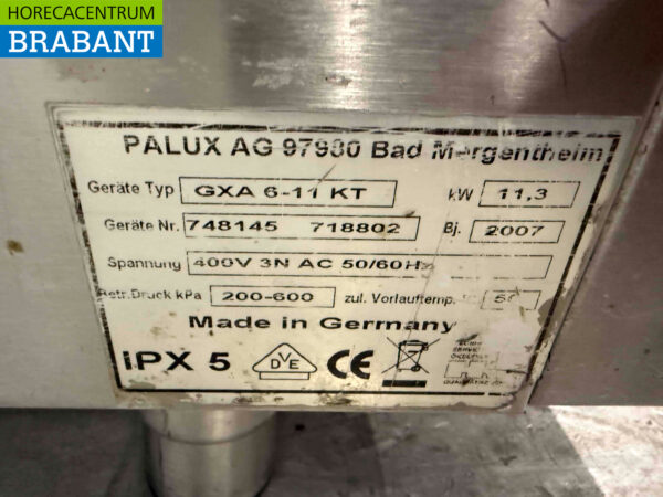 Acier inoxydable Palux Combisteamer 6 x 1/1 GN 400V Horeca – Image 6