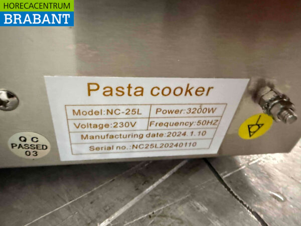Cuiseur de pâtes en acier inoxydable 25 litres 230V Horeca – Image 6