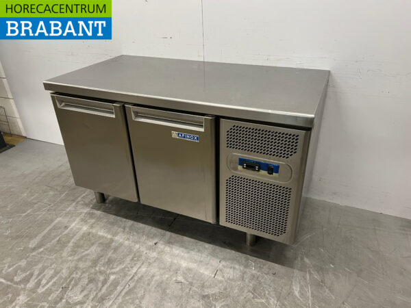 Acier inoxydable Afinox Établi réfrigéré 2 portes 141 cm 230V Horeca – Image 2