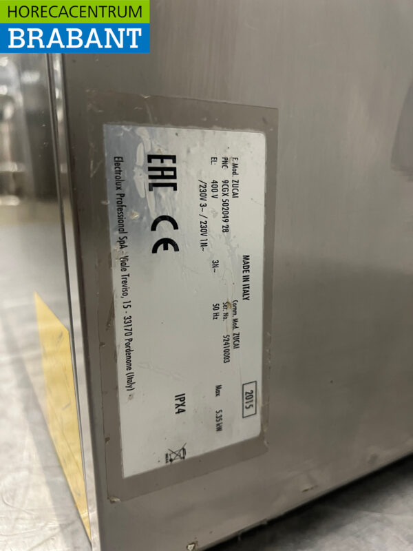 Lave-vaisselle Zanussi Zucai en acier inoxydable Chargement frontal 400V Restauration – Image 6