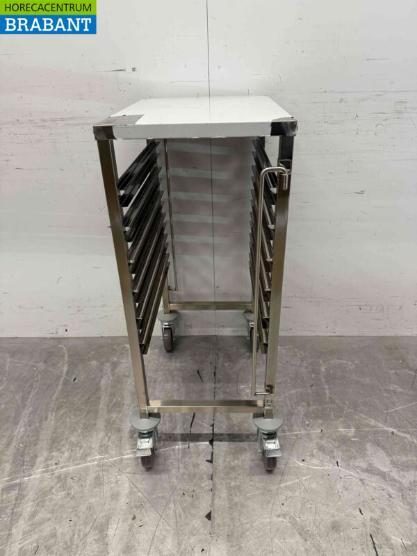 Chariot en acier inoxydable 6 x 1/1 GN gastronorm 95 cm Restauration