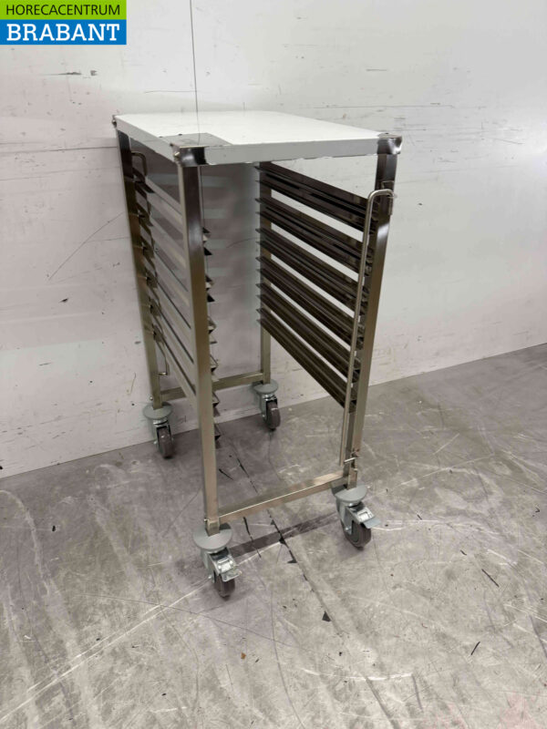 Chariot en acier inoxydable 6 x 1/1 GN gastronorm 95 cm Restauration – Image 2