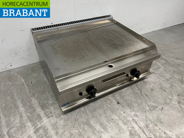 Casta en acier inoxydable Plaque à pâtisserie lisse et striée 80 cm PROPAAN Horeca – Image 3