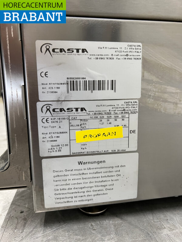 Casta en acier inoxydable Plaque à pâtisserie lisse et striée 80 cm PROPAAN Horeca – Image 5