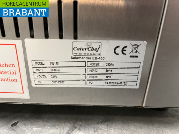 Salamandre Caterchef en acier inoxydable 45 cm 230V Horeca – Image 5