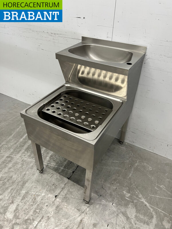 Evier double en acier inoxydable Evier 50 cm Horeca – Image 2