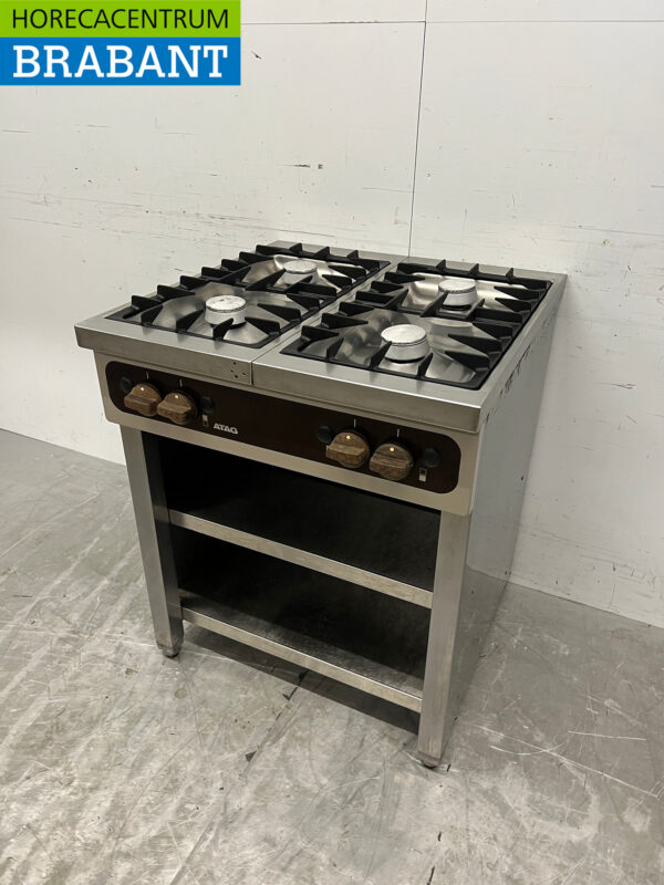 Acier inoxydable Atag Cuisinière 4 feux 70 cm Gaz naturel Horeca – Image 2