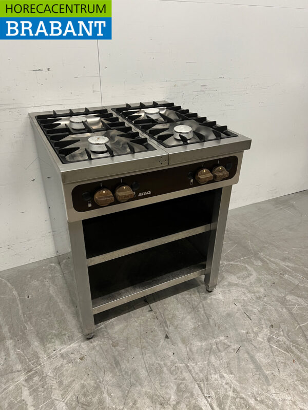 Acier inoxydable Atag Cuisinière 4 feux 70 cm Gaz naturel Horeca – Image 3