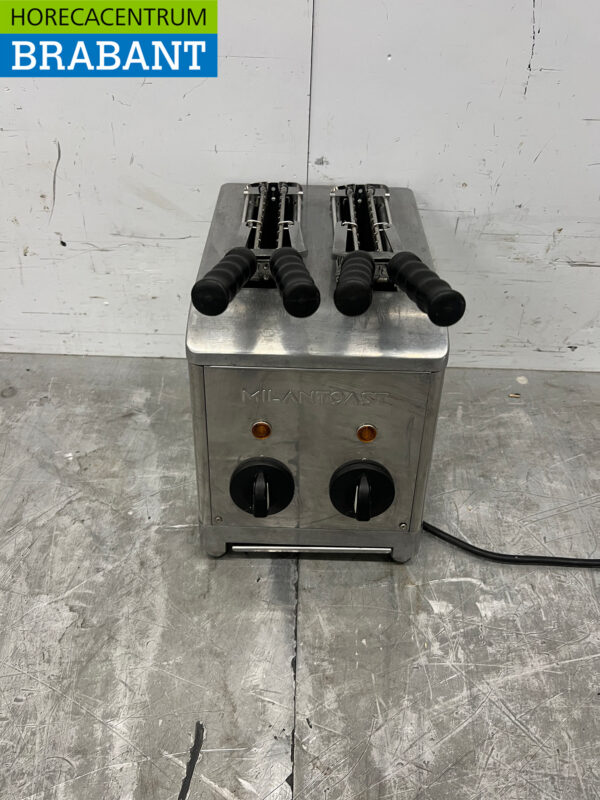 Grille-pain double Milantoast en acier inoxydable 2 tranches 230V Horeca