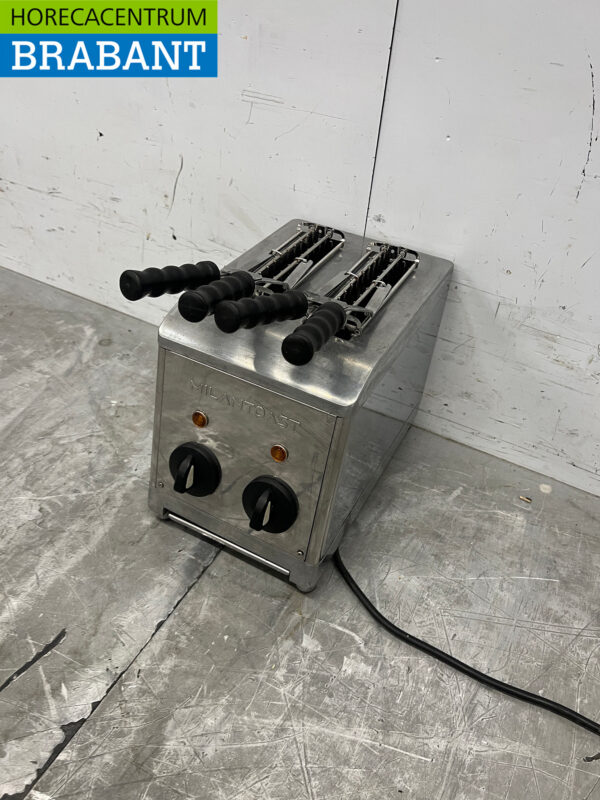 Grille-pain double Milantoast en acier inoxydable 2 tranches 230V Horeca – Image 2