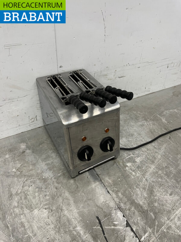 Grille-pain double Milantoast en acier inoxydable 2 tranches 230V Horeca – Image 3