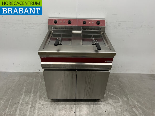Friteuse double Diamond en acier inoxydable 2 x 14 litres 400V Horeca