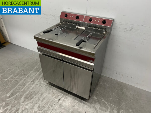 Friteuse double Diamond en acier inoxydable 2 x 14 litres 400V Horeca – Image 2