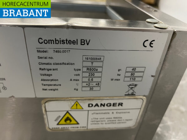 Acier inoxydable Combisteel Set-up Saladiere 5 x 1/3 GN 140 cm 230V Horeca – Image 4