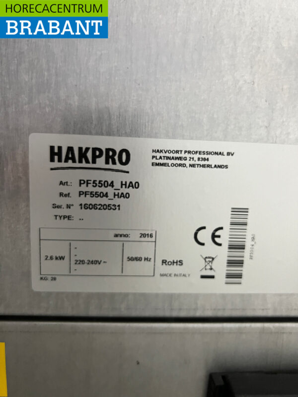 Acier inoxydable Hakpro Four à air chaud Four à convection 230V Horeca – Image 5