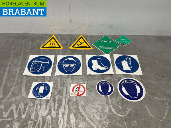 Ensemble de pictogrammes et de symboles de sécurité autocollants