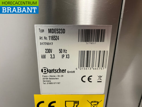 Acier inoxydable Bartscher Combisteamer 5 x 2/3 gn 230V Horeca – Image 6