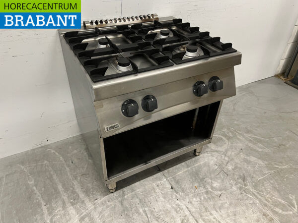 Cuiseur 4 feux Zanussi en acier inoxydable 80 cm GAS Horeca – Image 3
