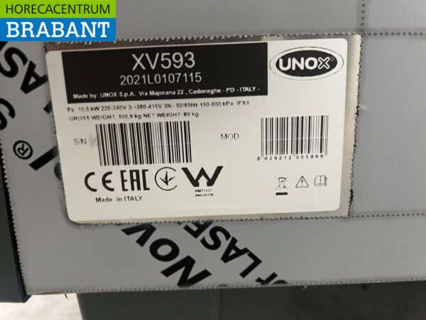 Acier inoxydable Unox XV593 Four à air chaud Vapeur 7 x 1/1 GN 400V Horeca – Image 6