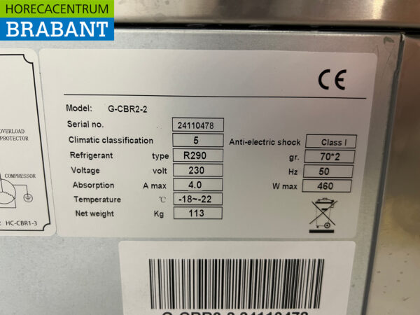 Réfrigérateur-congélateur Maxxfrost en acier inoxydable établi 2 tiroirs 4 x 1/1 GN 230V Horeca – Image 5