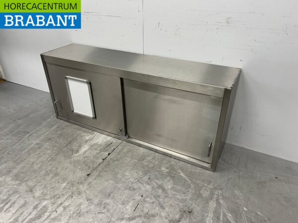 Armoire murale en acier inoxydable 2 portes coulissantes 146 cm Restauration – Image 2