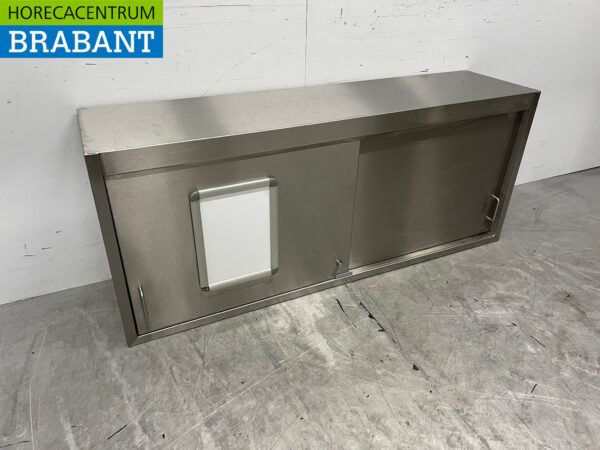 Armoire murale en acier inoxydable 2 portes coulissantes 146 cm Restauration – Image 3