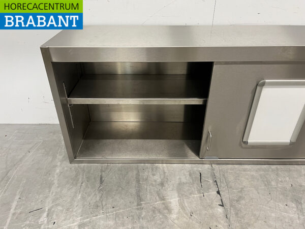 Armoire murale en acier inoxydable 2 portes coulissantes 146 cm Restauration – Image 4