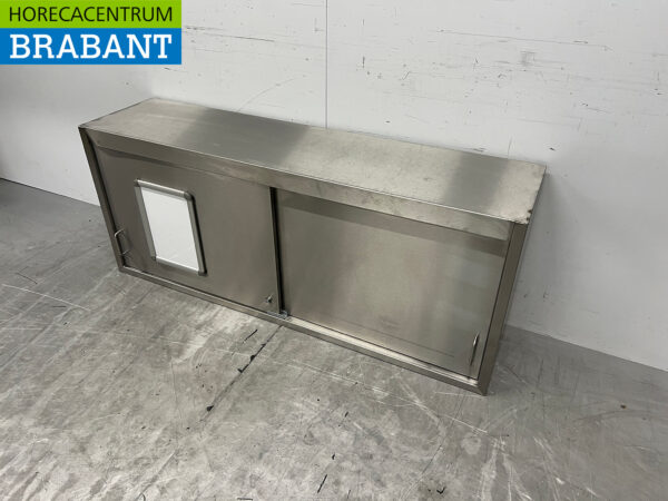 Armoire murale en acier inoxydable 2 portes coulissantes 148 cm Restauration – Image 2