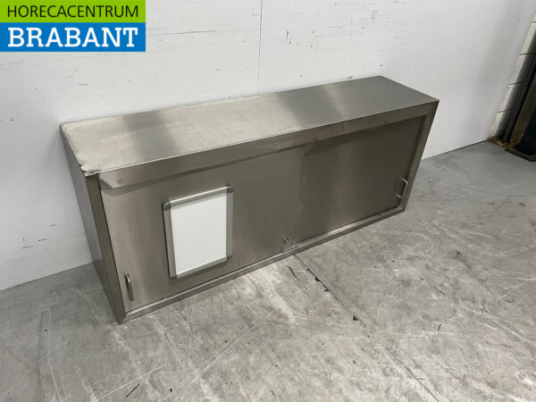 Armoire murale en acier inoxydable 2 portes coulissantes 148 cm Restauration – Image 3