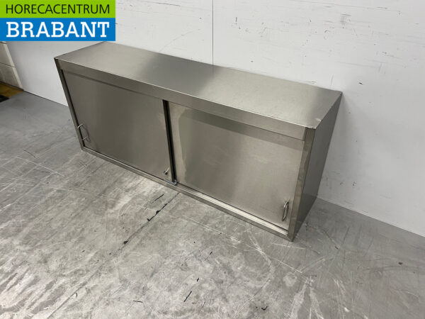 Armoire murale en acier inoxydable 2 portes coulissantes 148 cm Restauration – Image 2
