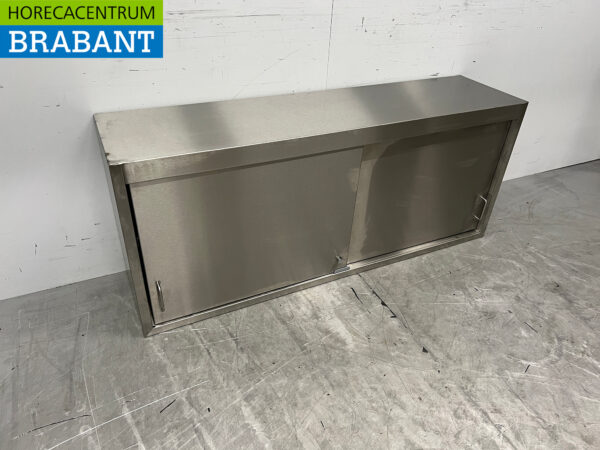 Armoire murale en acier inoxydable 2 portes coulissantes 148 cm Restauration – Image 3