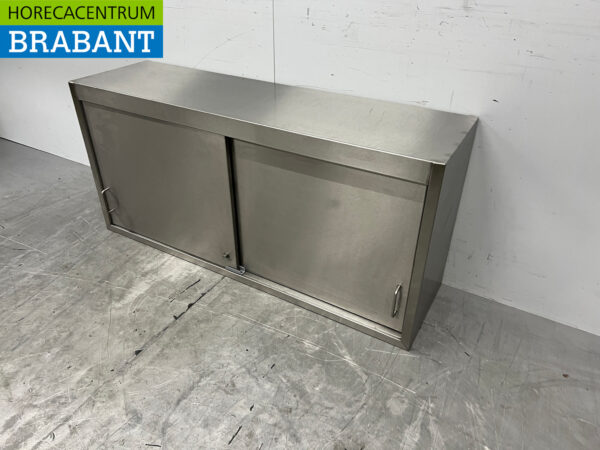 Armoire murale en acier inoxydable 2 portes coulissantes 130 cm Restauration – Image 2
