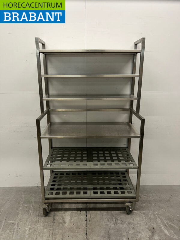 Rack mobile en acier inoxydable 107 cm Horeca