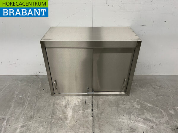 Armoire murale en acier inoxydable 2 portes coulissantes 80 cm Restauration