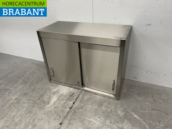Armoire murale en acier inoxydable 2 portes coulissantes 80 cm Restauration – Image 2