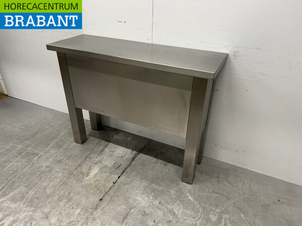Acier inoxydable Table de travail 120 x 40 x 89,5 cm Restauration – Image 2