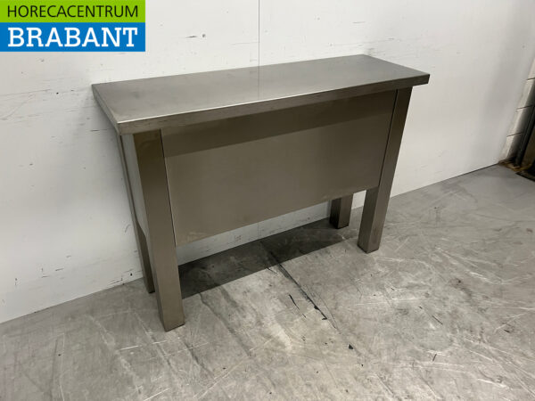 Acier inoxydable Table de travail 120 x 40 x 89,5 cm Restauration – Image 3