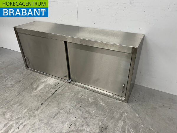 Armoire murale en acier inoxydable 2 portes coulissantes 148 cm Restauration – Image 2