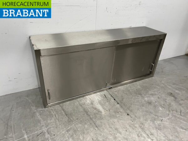 Armoire murale en acier inoxydable 2 portes coulissantes 148 cm Restauration – Image 3