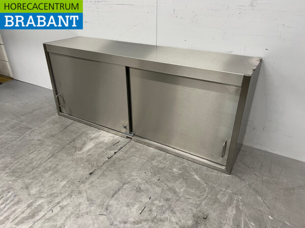 Armoire murale en acier inoxydable 2 portes coulissantes 148 cm Restauration – Image 2