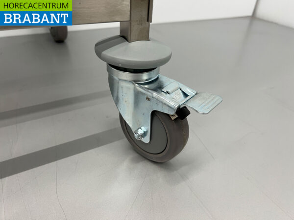 HCB acier inoxydable Chariot à double plateau 12 x 1/1 GN gastronorm 74 cm Horeca – Image 4