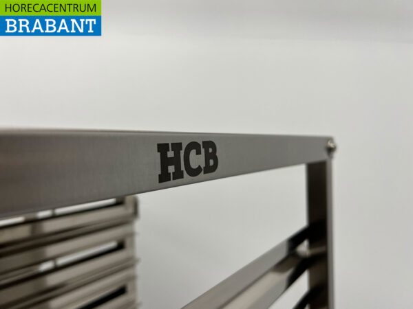 HCB acier inoxydable Chariot à double plateau 12 x 1/1 GN gastronorm 74 cm Horeca – Image 5