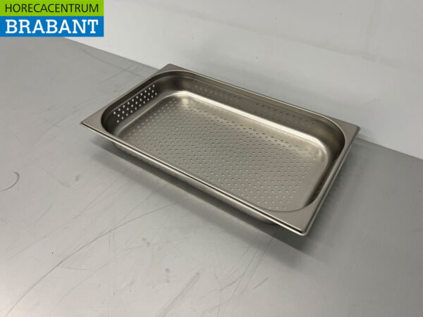 Acier inoxydable HCB Bac gastronorme perforé GN Plateau 1/1 Profondeur 65 mm Horeca – Image 2